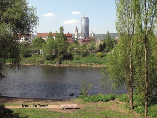 Gezicht op Jena Jentower